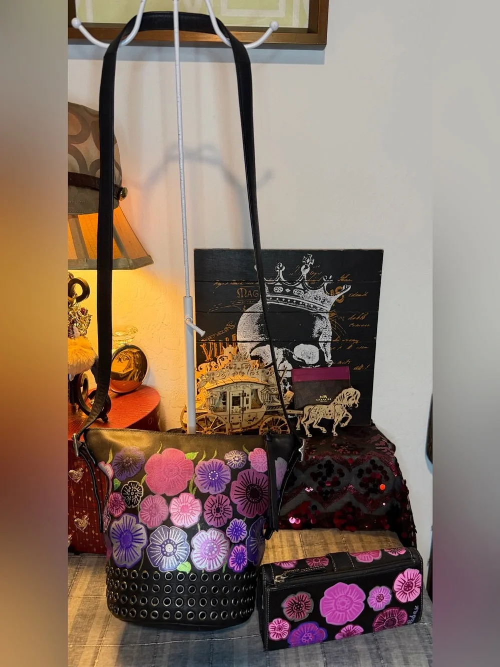 Coach 2014 Bleeker Hobo & SoHo Long Wallet OOAK Set Customized by @je_anne_art
